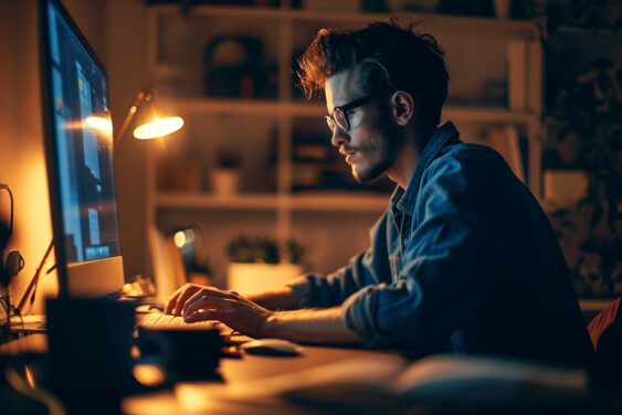 Brilo Team - 10 HR tipů pro programátory - Jak napsat dobrý životopis, programátor sedící u počítače